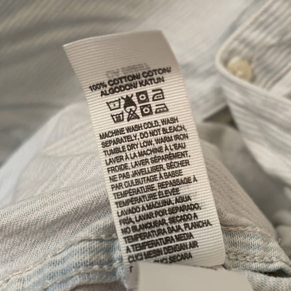 Lucky Brand large cotton striped button down shirt - Picture 5 of 5